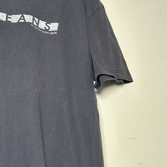 Calvin Klein VTG Graphic T Shirt Men L Black Minimal Classic Retro Streetwear - Picture 9 of 12